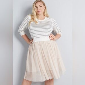 Modcloth Twofer Sweater And Tulle Dress